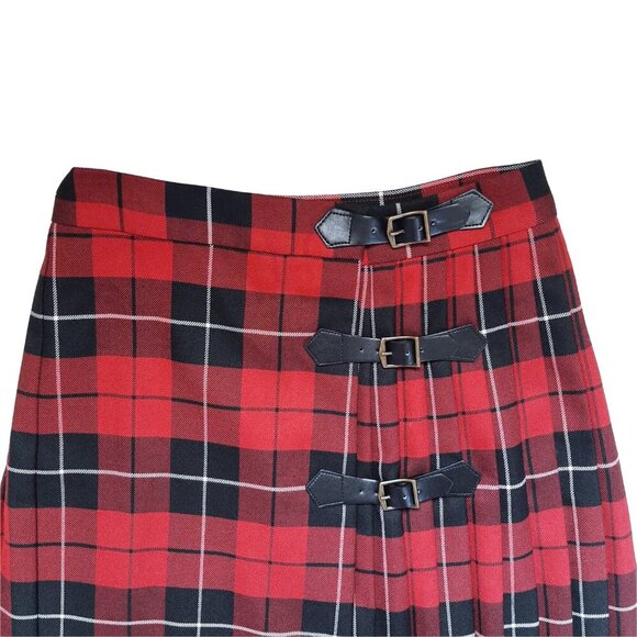 Brooks Brothers Red Plaid Kilt High Wasit Maxi Wrap Skirt | Size 0 - Picture 5 of 9